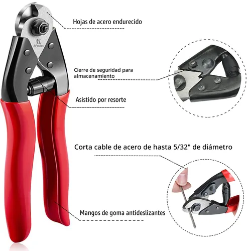 Vista 5 de Cable de acero inoxidable de 1/8 de pulgada de 100 pies – Cuerda de alambre de avión de hebra 7x7 con funda de bucle y dedal – Resistente