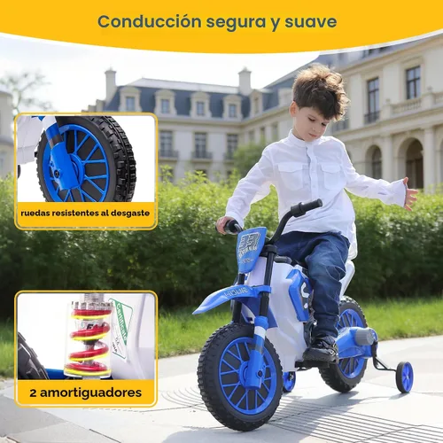 Vista 7 de TOBBI Motocicleta Dirt Bike para Niños de 12V Motocicletas Eléctricas Juguetes de Montar a Batería Motocross Todoterreno para Niños y Niñas de 3+