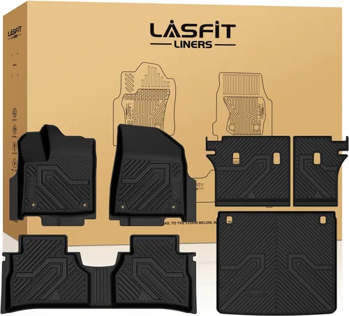 Vista 26 de LASFIT Alfombrillas de suelo y tapete de carga para Kia K4 2026 2025 para todo tipo de clima, TPE ajuste personalizado, juego completo