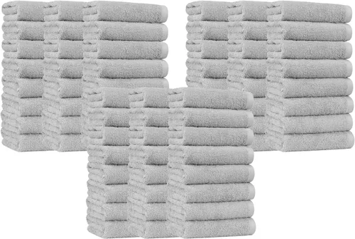 Vista 9 de Amazon Basics - Toallas de mano de algodón suaves y gruesas, 16" x 26", gris, paquete de 12
