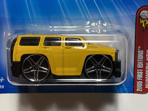 Vista 2 de Mattel Hot Wheels - 2005 - Hummer H3 - 7 de 10 coches - Amarillo - Primeras ediciones - Blings - #037 - Edición limitada - Coleccionable