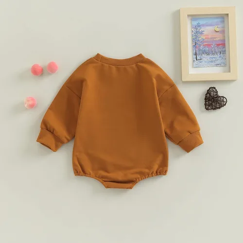 Vista 7 de ZyHwShine Traje de bebé del oeste, para recién nacido, con estampado de vaca, enterizo, suéter, enterizo, ropa de otoño e invierno