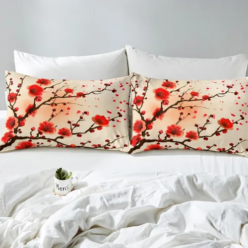Vista 4 de Sábana bajera ajustable con diseño floral botánico para habitación de niños, diseño floral botánico para habitación de niños, diseño de ramas