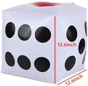 Vista 2 de Warmtree Dados inflables jumbo de 13 pulgadas, paquete de 2