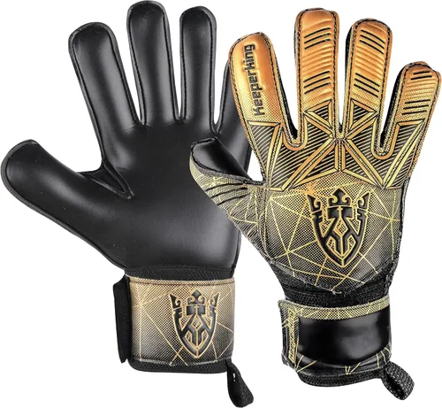 Vista 11 de Keeperking - Guantes de portero de fútbol para niños, jóvenes y adultos, palmas de agarre fuerte de látex con espinas removibles para la protección