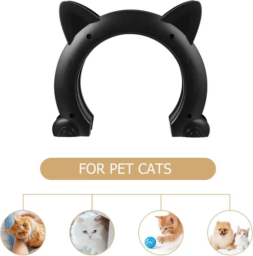 Vista 5 de DOITOOL Puerta interior integrada para mascotas con portal para gatos para pasaje de túnel de bricolaje, puerta ligera de plástico ABS para mascotas