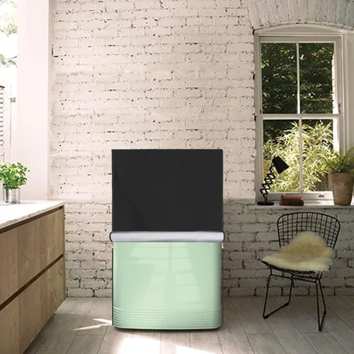 Vista 7 de Cubierta vertical para congelador, funda impermeable para refrigerador al aire libre con doble cremallera para mini congelador compacto 3.0 cúbicos
