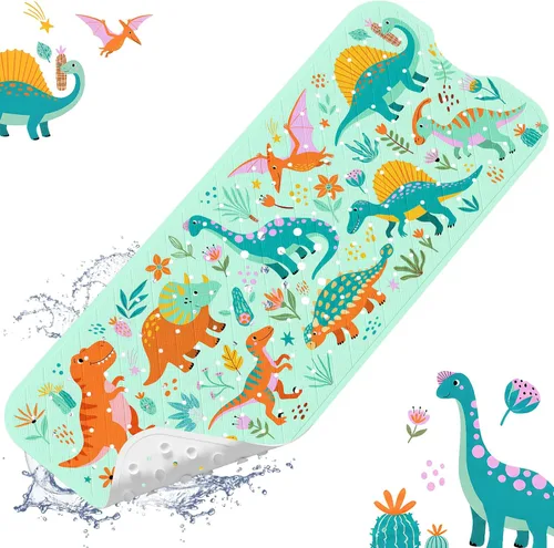 Vista 17 de XIYUNTE Alfombra de Baño para Bebé para Bañera Antideslizante Alfombra de Baño para Niños - 40''x16'' Extra Larga Alfombra de Bañera para Bebé