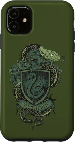 Vista 8 de Funda con escudo de serpiente Slytherin para iPhone 16 Harry Potter