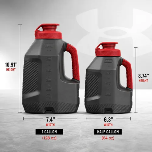 Vista 8 de Under Armour Botella de Agua de 1 Galón, Jarra Deportiva Grande, Botella de Agua Duradera para Gimnasio para Hombres y Mujeres, Fútbol, Baloncesto
