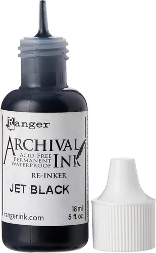 Vista 3 de Ranger Archival Pad Reinker 0.5 onzas, negro azabache