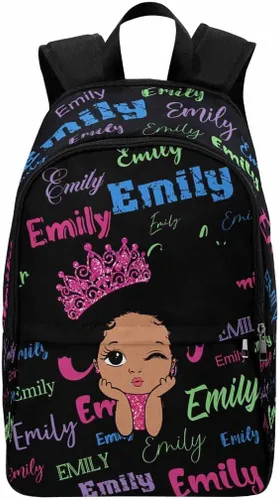 Vista 181 de Texto personalizado Elefante desgaste gafas mochila mochila mochila casual Daypack bolsa para mamá niñas, color86-4, Mochilas Daypack