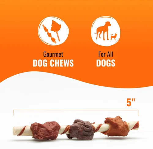 Vista 6 de Good'N'Fun - Brochetas de cuero crudo con triple sabor para perros, 12 onzas (paquete de 3)