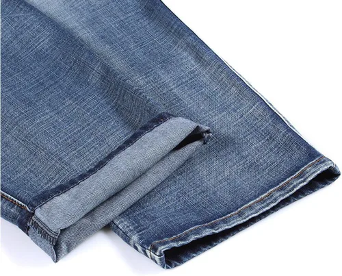 Vista 5 de Yeokou Men's Casual Loose Hip Hop Denim Work Pants Jeans with Cargo Pockets