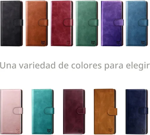 Vista 2 de SUANPOT Compatible con Samsung Galaxy A16 5G Funda tipo cartera con bloqueo RFID y soporte para tarjetas de crédito, funda protectora tipo libro