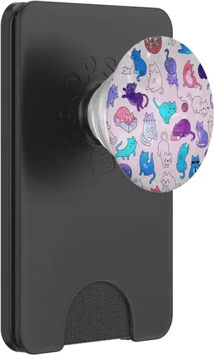 Vista 6 de Space Cats - Patrón PopSockets PopSockets PopGrip: agarre intercambiable para teléfonos y tabletas, PopSockets MagSafe PopGrip para iPhone