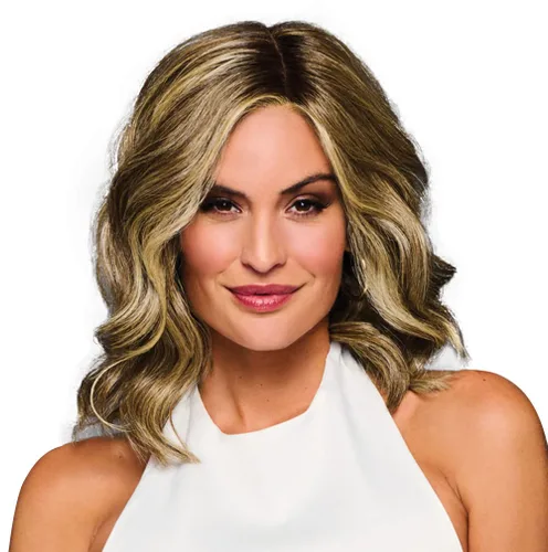 Vista 33 de Raquel Welch Bella Vida - Peluca ondulada en capas, 100% atada a mano, longitud de hombro por Hairuwear, gorra pequeña promedio, RL10/12 castaño
