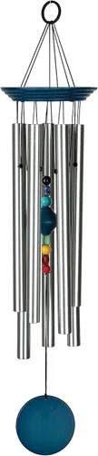 Vista 7 de Woodstock Chimes Colección Signature, campanilla de chakra Woodstock, grande (24 pulgadas), color negro, campanillas de viento Eastern Energies