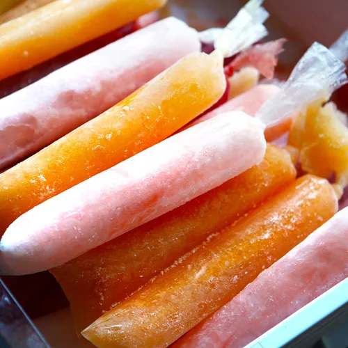 Vista 3 de Bolsas para Helado Bolis de 2 x 8 pulgadas, envoltorios de caramelos de hielo, moldes de hielo para paletas de helado, bolsas de plástico
