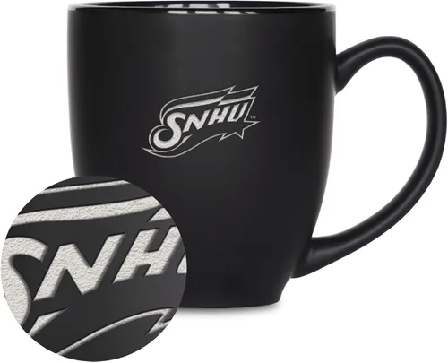 Vista 121 de Rico Industries - Taza de cerámica mate negra con grabado láser estándar de 15oz para NCAA (escuelas T & U) - Para bebidas calientes o frías