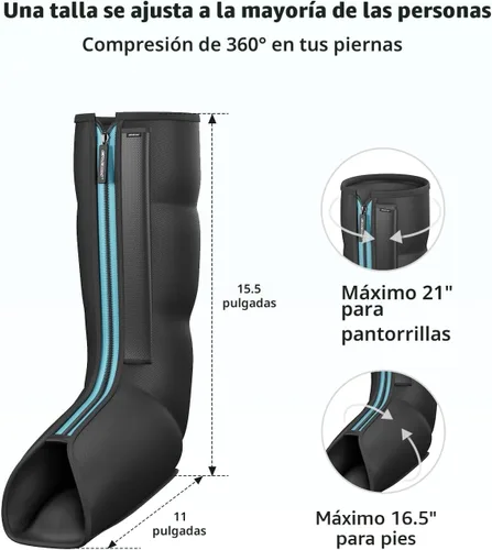 Vista 5 de Masajeador de piernas CINCOM para circulación y alivio del dolor, FSA - HSA (sin calefacción)