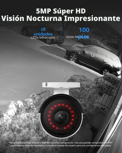 Vista 2 de REOLINK Sistema de cámara de seguridad para el hogar de 16CH 5MP, 8 cámaras IP PoE con cable para exteriores con detección