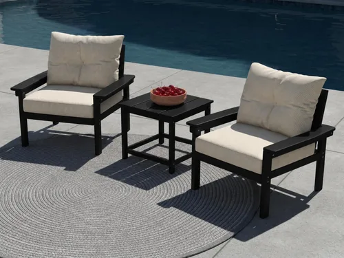 Vista 47 de Juego de muebles de patio HDPE de 13 piezas con mesas