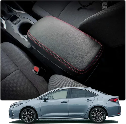 Vista 30 de YEE PIN Funda para reposabrazos central de automóvil, funda para tapa de consola Rogue X-Trail 2014-2019, caja de reposabrazos de consola central