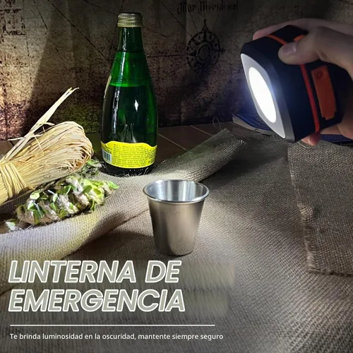 Vista 4 de DIBMS - Paquete de 2 linternas solares plegables para campamento, luz recargable