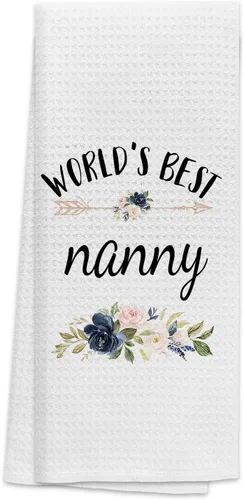 Vista 29 de TNUW Best Grandma - Toallas de cocina de 16 x 24 pulgadas, la mejor flor de Abuela del mundo, suave y absorbente, toalla de cocina, toallas de mano