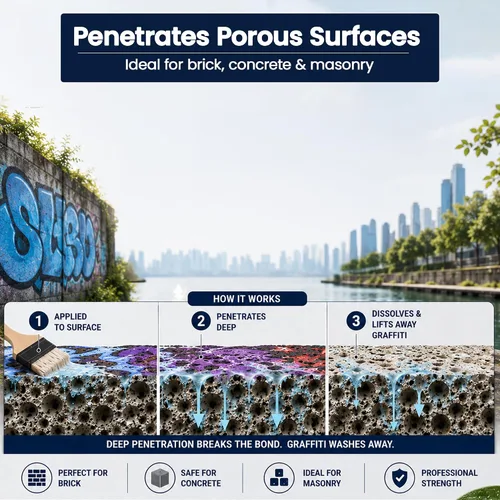 Vista 8 de Rain Guard Water Sealers VG-7301 1 gal listo para usar Vandlclean Super Graffiti Spray es un removedor de graffiti biodegradable diseñado