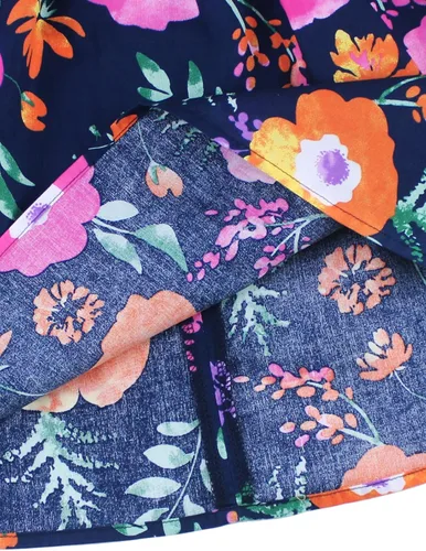 Vista 313 de Vestido de verano para niña, de algodón, con diseño floral