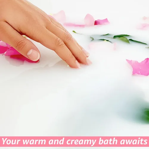 Vista 6 de Baño calmante de leche de coco rosa en remojo, hidrata, suaviza la piel, miel, jazmín, vainilla, destress, lujo, spa, baño, sal en polvo, alivio