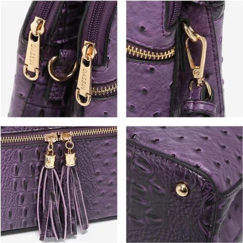 Vista 6 de Dasein - Bolso de hombro para mujer con cremallera y múltiples bolsillos