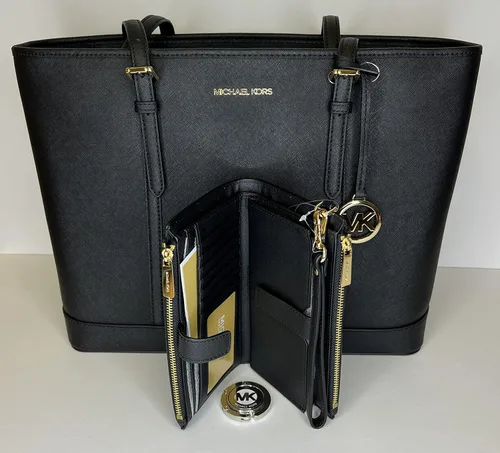 Vista 4 de Michael Kors MICHAEL Michael Kors Jet Set - Bolso de hombro grande TZ de viaje con doble cierre para la muñeca