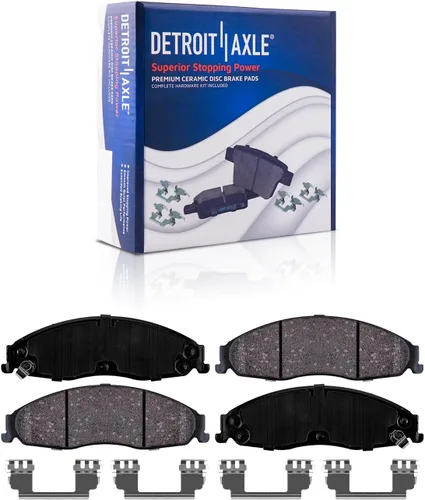 Vista 143 de Detroit Axle - Kit de freno delantero para Dodge Ram 1500 Durango Dakota Chrysler Aspen Dakota Driver Side Disco Freno Pinza de freno de cerámica