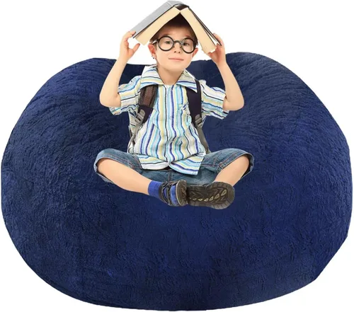 Vista 75 de BCU Funda para Silla Puf Ultra Suave Esponjosa de Piel Sintética Falsa Funda para Puf de Felpa Funda para Sillas de Sala de Estar para Adultos