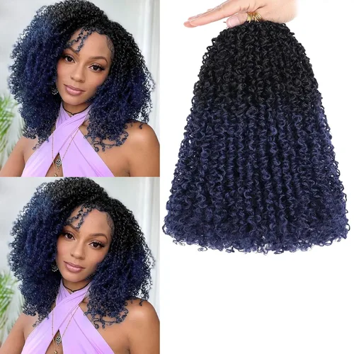Vista 21 de COOKOO 6 pulgadas 8 paquetes Cabello de Ganchillo Pre-enrollado Yanky Twist para Mujeres Negro Natural Mini Passion Twists Pre-retorcido Cabello