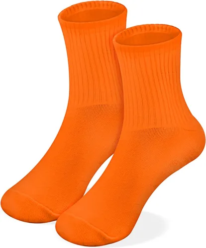 Vista 9 de Ronglry Calcetines de neón holgados de los años 80 y 90, calcetines de neón para mujer, calentadores de piernas extra largos, suaves, hasta