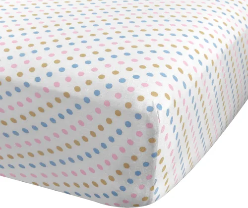 Vista 20 de Sábana ajustable de algodón tejido en jersey para cuna o cama para niño o niña, de Abstract