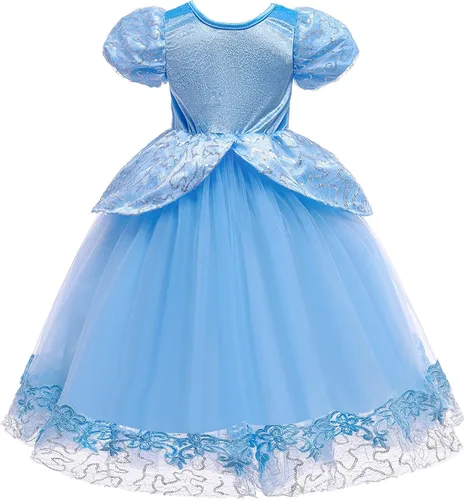 Vista 2 de AEUFIDM Princess Costumes Girls Cosplay Dress Up Halloween Christmas Fancy Party