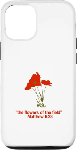 Vista 28 de Look at All The Beautiful Flowers of The Field Matthew 6:28 Case for iPhone 17