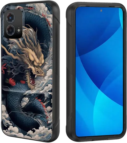 Vista 15 de Funda para Moto G 5G 2023, de doble capa, resistente a prueba de golpes, con soporte, funda protectora militar a prueba de caídas para Motorola Moto