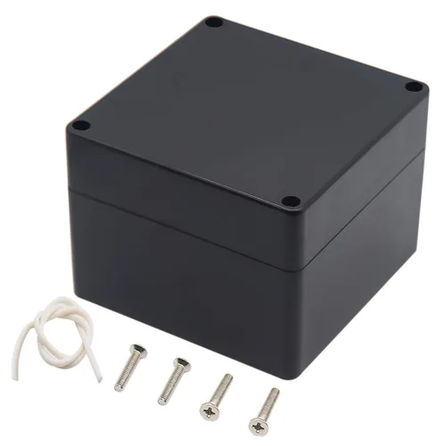 Vista 26 de Zulkit. - Caja de plástico impermeable ABS IP65. - Caja de derivación eléctrica - color negro.