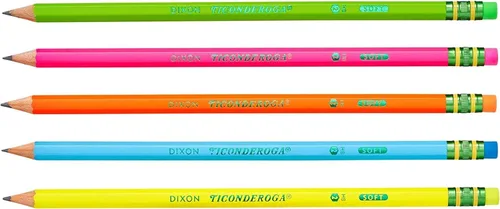 Vista 5 de Paquete de 10 lápices neón de la marca Dixon Ticonderoga n. º2 2