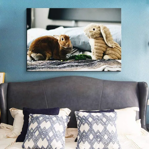 Vista 3 de NWT - Fotografía personalizada sobre lienzo con diseño de mascota y animal