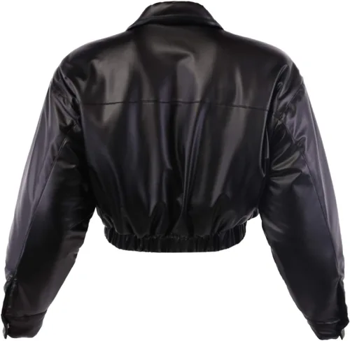 Vista 3 de Chaqueta bomber acolchada con dos bolsillos delanteros recortados para mujer