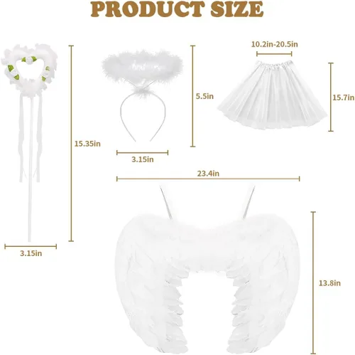Vista 3 de WILDPARTY Accesorios de disfraz de ángel para mujer