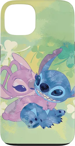 Vista 7 de Disney Stich and Angel Shamrock - Carcasa para iPhone 17, color verde