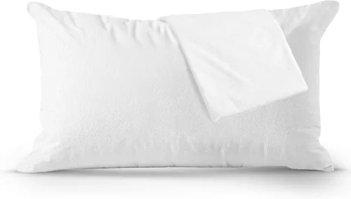 Vista 11 de Continental Bedding Protector de almohada de rizo a prueba de plumas, impermeable y de plumón: comodidad de felpa y protección superior, 26 x 26